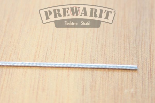 Ein verzinktes 1.0mm / 1x19 Bowdenzugseil.