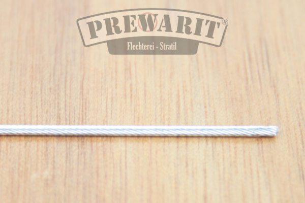 Ein 1.25mm / 1x19 / verzinktes Bowdenzugseil.