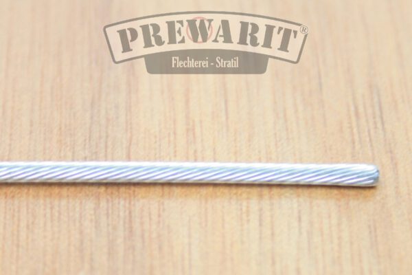 Ein 2.0mm / 1x19 / verzinktes Bowdenzugseil.